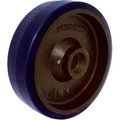 Rwm Casters 4in x 1-1/2in Urethane on Iron Wheel with Roller Bearing for 1/2in Axle - UIR-0415-08